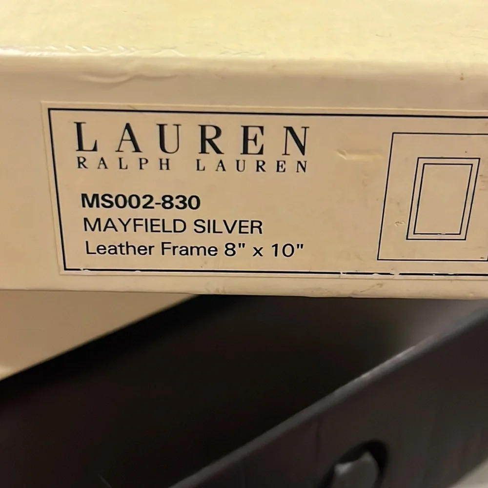 Ralph Lauren Mayfield Silver Leather Picture Photo Frame 8”x10” vintage